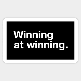 Winning at winning. Sticker